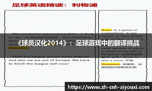 《球员汉化2014》：足球游戏中的翻译挑战